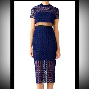 new • slate & willow navy geo floral dress